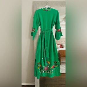 Fanm Mon Asia Dress in Kelly Green - Size: Small